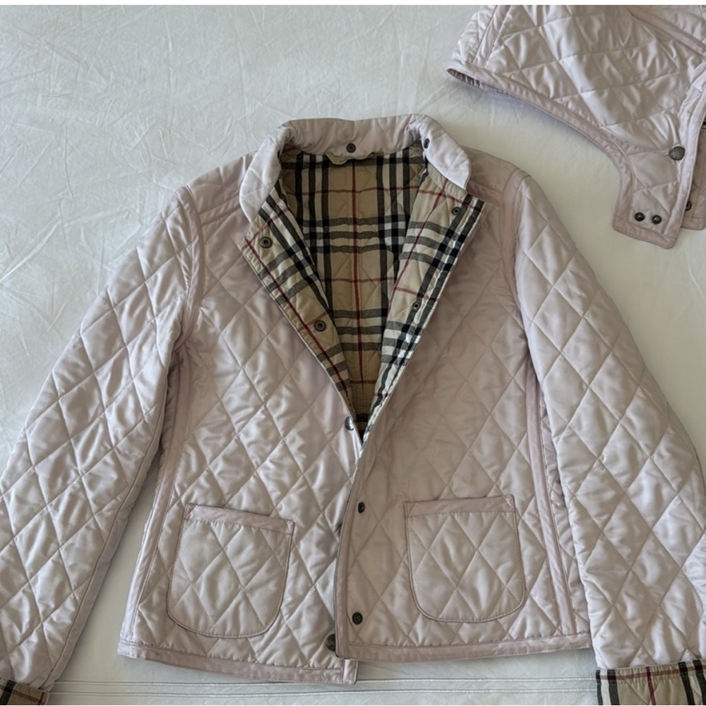Burberry Quilted Jacket with Plaid Design